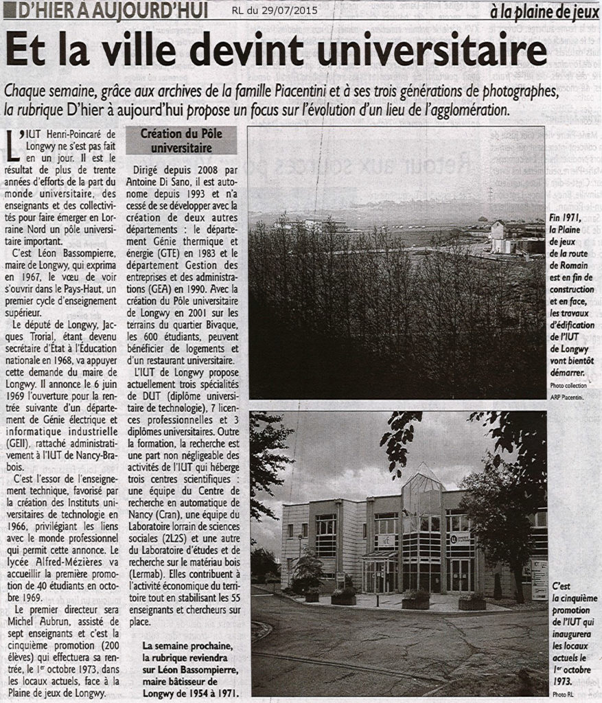 Article de Presse "La ville devient Universitaire"