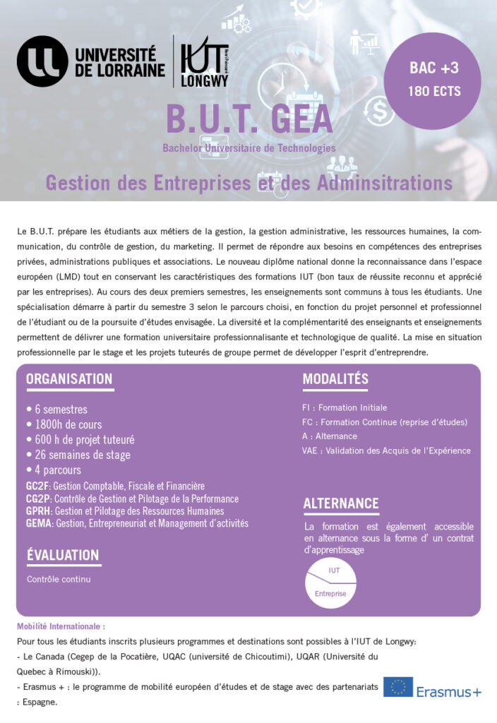 Télécharger la Plaquette BUT GEA