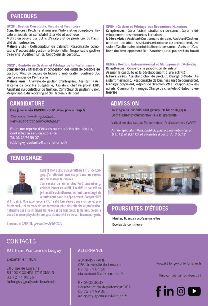 Télécharger la plaquette BUT GEA (verso)